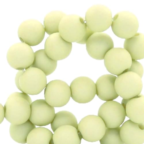Sadingo Acrylperlen Farnholz Grün Matt | 8 mm - 400 Stück, Perlen zum auffädeln, Matte Kunststoffperlen für Armbänder, hochwertiges Perlen-Set, DIY-Armbänder, DIY-Schmuck von Sadingo