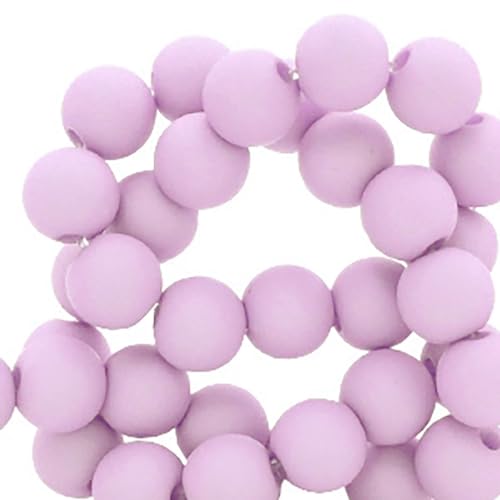 Sadingo Acrylperlen Lavendelfarben Matt | 8 mm - 400 Stück, Perlen zum auffädeln, Matte Kunststoffperlen für Armbänder, hochwertiges Perlen-Set, DIY-Armbänder, DIY-Schmuck, Armband selber Machen von Sadingo