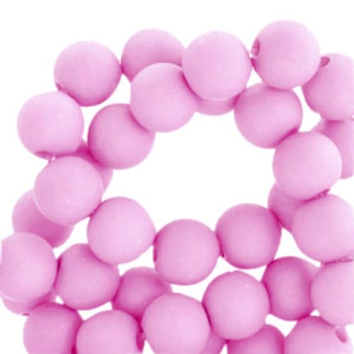 Sadingo Acrylperlen Lila Rosa Matt | 8 mm - 400 Stück, Perlen zum auffädeln, Matte Kunststoffperlen für Armbänder, hochwertiges Perlen-Set, DIY-Armbänder, DIY-Schmuck, Armband selber Machen von Sadingo