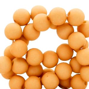Sadingo Acrylperlen Matt | 6 mm - 600 Stück, Perlen zum auffädeln, Matte Kunststoffperlen für Armbänder, hochwertiges Perlen-Set, DIY-Armbänder, DIY-Schmuck, Armband selber Machen (Senforange) von Sadingo