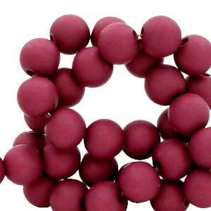 Sadingo Acrylperlen Matt | 6 mm - 600 Stück, Perlen zum auffädeln, Matte Kunststoffperlen für Armbänder, hochwertiges Perlen-Set, DIY-Armbänder, DIY-Schmuck, Armband selber Machen (Weinrot) von Sadingo
