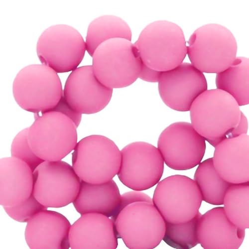 Sadingo Acrylperlen Pink Matt | 6 mm - 600 Stück, Perlen zum auffädeln, Matte Kunststoffperlen für Armbänder, hochwertiges Perlen-Set, DIY-Armbänder, DIY-Schmuck, Armband selber Machen von Sadingo
