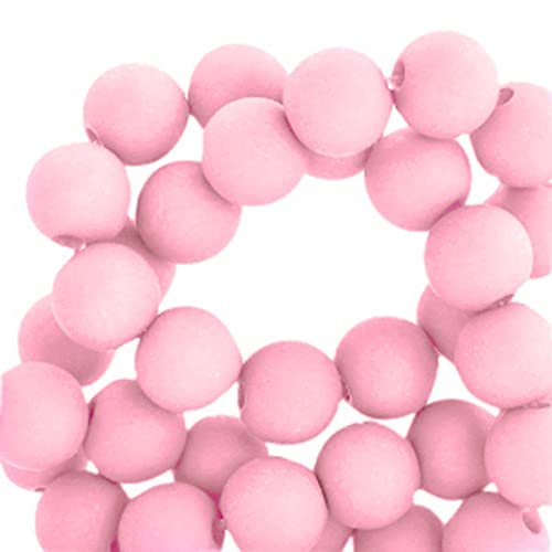 Sadingo Acrylperlen Rosa Matt | 6 mm - 600 Stück, Perlen zum auffädeln, Matte Kunststoffperlen für Armbänder, hochwertiges Perlen-Set, DIY-Armbänder, DIY-Schmuck, Armband selber Machen von Sadingo