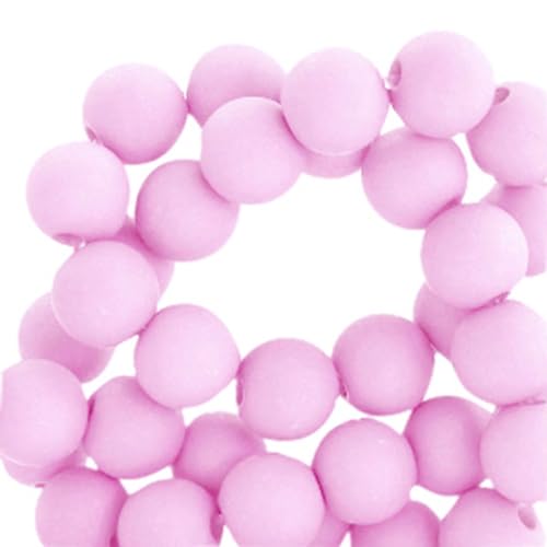 Sadingo Acrylperlen Rosa Matt | 8 mm - 400 Stück, Perlen zum auffädeln, Matte Kunststoffperlen für Armbänder, hochwertiges Perlen-Set, DIY-Armbänder, DIY-Schmuck, Armband selber Machen von Sadingo