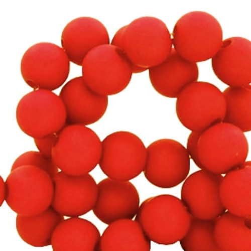 Sadingo Acrylperlen Rot Matt | 8 mm - 400 Stück, Perlen zum auffädeln, Matte Kunststoffperlen für Armbänder, hochwertiges Perlen-Set, DIY-Armbänder, DIY-Schmuck, Armband selber Machen von Sadingo