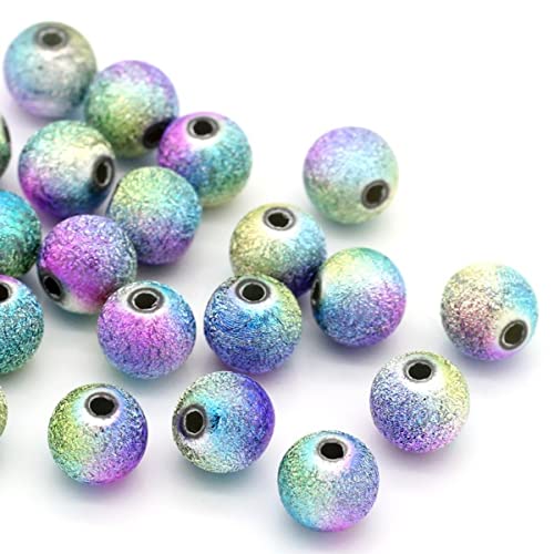 Sadingo Acrylperlen Stardust | 8 mm - 50 Stück, Perlen zum Auffädeln, Kunststoffperlen, Sternstaubperlen, farbige Bastelperlen für DIY-Schmuck, Dekoperlen zum Basteln, Armbänder selber Machen von Sadingo