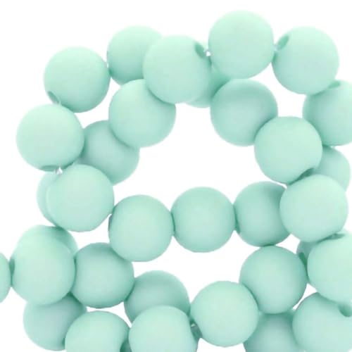 Sadingo Acrylperlen Türkis Blau Matt | 6 mm - 600 Stück, Perlen zum auffädeln, Matte Kunststoffperlen für Armbänder, hochwertiges Perlen-Set, DIY-Armbänder, DIY-Schmuck, Armband selber Machen von Sadingo