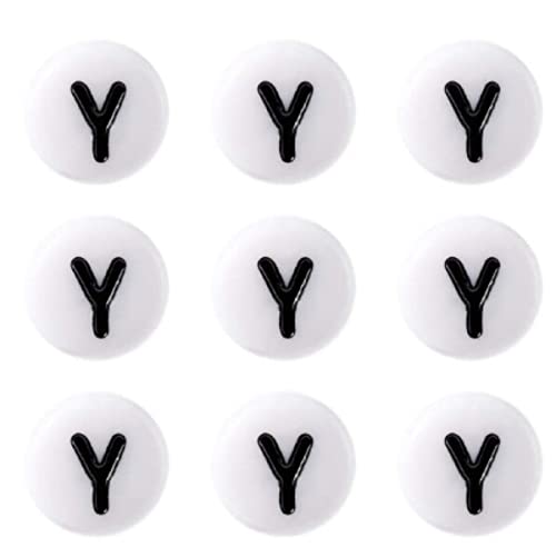 Sadingo Buchstabenperle 'Y' Rund | 7 mm - 50 Stück, Perlen zum Auffädeln, runde Kunststoffperlen, kleine Buchstaben-Perlen, Buchstabenarmband basteln, Armbänder selber machen, DIY-Schmuck, Bastelperle Sadingo Buchstabenperle 'Y' Rund | 7 mm - 50 Stück, Perlen zum Auffädeln, runde Kunststoffperlen, kleine Buchstaben-Perlen, Buchstabenarmband basteln, Armbänder selber machen, DIY-Schmuck, Bastelperle von Sadingo