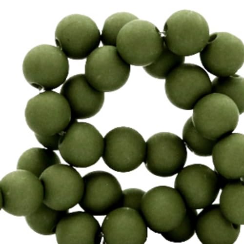 Sadingo Dekoperlen mit Loch (6mm 600 Stück Grün/Dunkelgrün) Chakra Perlen zum Fädeln, Zwischenperlen für Schmuck von Sadingo