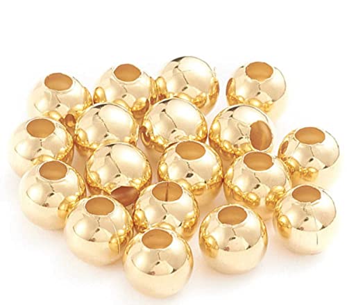 Sadingo Edelstah Perlen in Gold | 4 mm - 500 Stück, runde Zwischenperlen mit Loch, Rocailles kleine Metallperlen, Goldperlen, Armbandperlen zum Auffädeln, Schmuckperlen, Bastelperlen von Sadingo