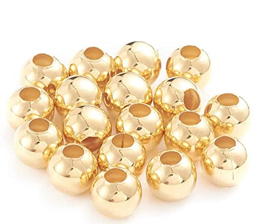 Sadingo Edelstah Perlen in Gold | 8 mm - 200 Stück, runde Zwischenperlen mit Loch, Rocailles kleine Metallperlen, Goldperlen, Armbandperlen zum Auffädeln, Schmuckperlen, Bastelperlen Sadingo Edelstah Perlen in Gold | 8 mm - 200 Stück, runde Zwischenperlen mit Loch, Rocailles kleine Metallperlen, Goldperlen, Armbandperlen zum Auffädeln, Schmuckperlen, Bastelperlen von Sadingo