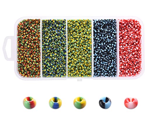 Sadingo Perlen Set (Ausführung 1) Rocailles Perlen 1 bis 1,5mm, Schöne Perlen für die Schmuckherstellung, Armbandperlen von Sadingo