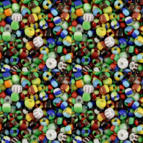 Sadingo Rocailles Mini Perlen Set für Armbänder (3mm 10.000 Stück), Großpackung Glass Beads, Bunte Glasperlen von Sadingo