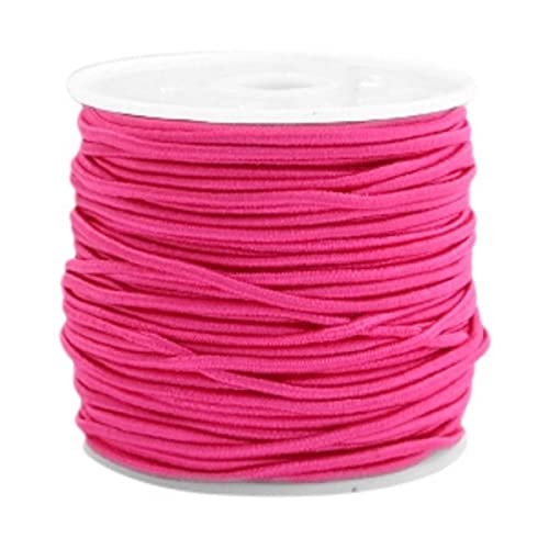 Sadingo Schmuckschnur Pink, Elastikband Armband 14 Meter, Gummiband für Schmuck, 1,5 mm Stärke Perlenband elastisch von Sadingo