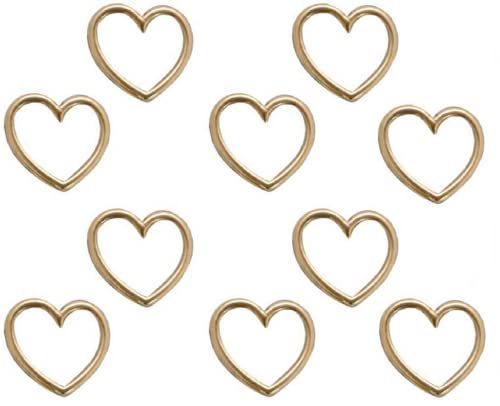 Sadingo Schmuckverbinder Herz Bronze, Anhänger Herz Armbänder, DIY Schmuck, Großpackung Großhandel - 10 Stück - 15x16 mm von Sadingo