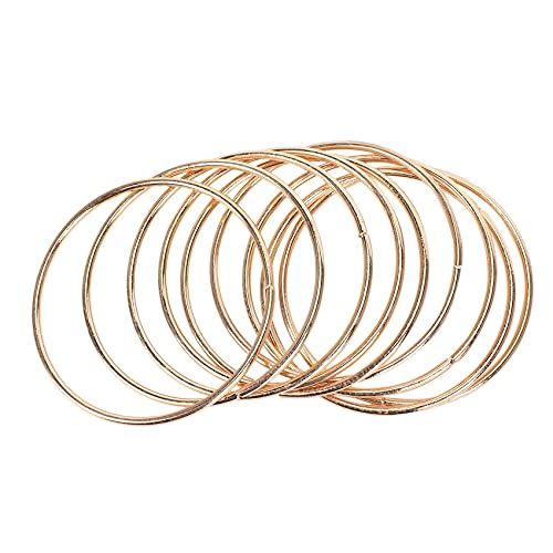 Sadkyer 10 Paket 3 Zoll Gold Traum Fänger Metallringe Reifen Makramee Ring für Traum Fänger und Kunsthandwerk von Sadkyer