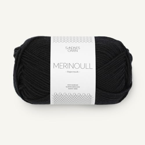 Sadnes Garn Merinoull-Merinowolle-Fb.1099 schwarz-(50g) von Sadnes Garn