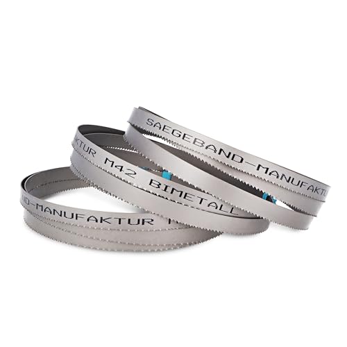 3er Pack Premium M42 HSS Bimetall Sägeband 1138 x 13 x 0,65 mm mit 14/18 ZpZ - Bandsägeblatt - Sägeblatt für Metall, Stahl, Alu, NE-Metalle Leichtmetalllegierungen von Sägeband-Manufaktur