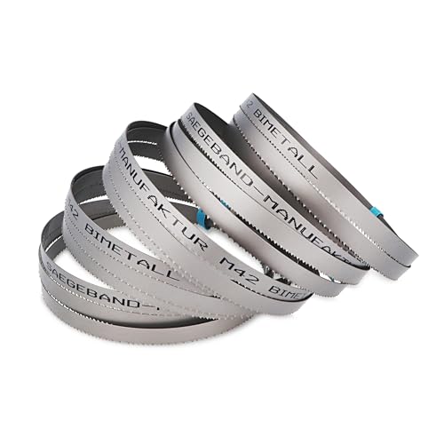 5er Pack Premium M42 HSS Bimetall Sägeband 1330 x 13 x 0,65 mm mit 10/14 ZpZ - Bandsägeblatt - Sägeblatt für Metall, Stahl, Alu, NE-Metalle Leichtmetalllegierungen 5er Pack Premium M42 HSS Bimetall Sägeband 1330 x 13 x 0,65 mm mit 10/14 ZpZ - Bandsägeblatt - Sägeblatt für Metall, Stahl, Alu, NE-Metalle Leichtmetalllegierungen von Sägeband-Manufaktur