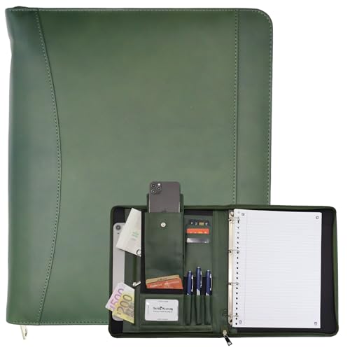Safekeepers Konferenzmappe A4 Leder,Schreibmappe a4 reißverschluss,dokumentenmappe a4 Leder ringbuch, Arbeitsmappe aus Leder, Geschenk für ihn Safekeepers Konferenzmappe A4 Leder,Schreibmappe a4 reißverschluss,dokumentenmappe a4 Leder ringbuch, Arbeitsmappe aus Leder, Geschenk für ihn von Safekeepers