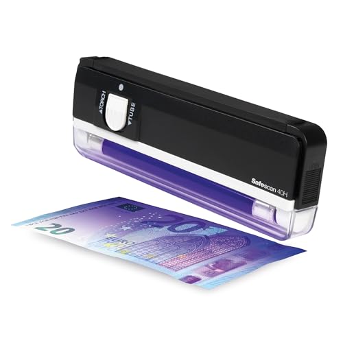 Safescan 40H tragbarer Geldscheinprüfer zu schnellen Prüfung von Banknoten, Kreditkarten und Ausweisen - Geldscheinprüfer mit UV-Licht - UV-Licht Geldscheinprüfer Safescan 40H tragbarer Geldscheinprüfer zu schnellen Prüfung von Banknoten, Kreditkarten und Ausweisen - Geldscheinprüfer mit UV-Licht - UV-Licht Geldscheinprüfer von Safescan