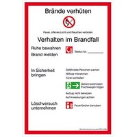 SafetyMarking® Brandschutzschild "Brandschutzordnung Teil A " rechteckig 20,0 x 30,0 cm von SafetyMarking®