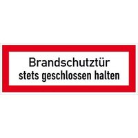 SafetyMarking® Brandschutzaufkleber "Brandschutztür stets geschlossen halten" rechteckig 29,7 x 10,5 cm von SafetyMarking®