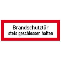 SafetyMarking® Brandschutzaufkleber "Brandschutztür stets geschlossen halten" rechteckig 29,7 x 10,5 cm von SafetyMarking®