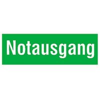 SafetyMarking® Hinweisaufkleber "Notausgang" rechteckig 30,0 x 10,5 cm von SafetyMarking®