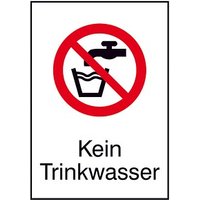 SafetyMarking® Verbotsaufkleber "Kein Trinkwasser" rechteckig 10,5 x 14,8 cm von SafetyMarking®