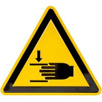 SafetyMarking® Warnaufkleber "Warnung vor Handverletzungen" dreieckig 10,0 x 10,0 cm von SafetyMarking®