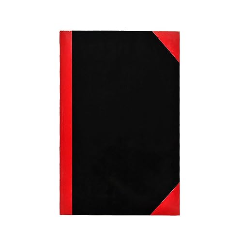 (A4) Stilvolles schwarzes & rotes wasserdichtes Notizbuch, 68 Seiten A5/A4 Größe Hardcover Einband Notizblock für das Schreiben von Notizen Oberflächenbeschichtung von SagaSave