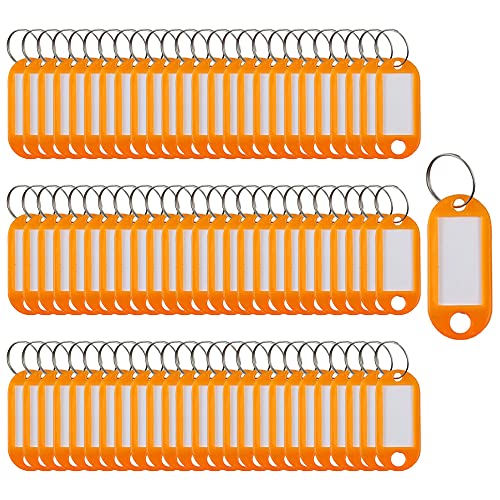 100 Stück Schlüsselanhänger Tags Key Labels Kunststoff Schlüsselanhänger ID Tags Namensschilder Gepäckausweis mit Etiketten Spaltring Schlüsselanhänger, orange 100 Stück Schlüsselanhänger Tags Key Labels Kunststoff Schlüsselanhänger ID Tags Namensschilder Gepäckausweis mit Etiketten Spaltring Schlüsselanhänger, orange von SagaSave