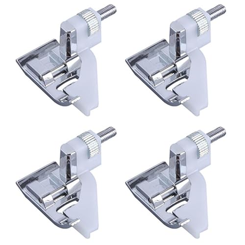 4 Stück Blindstich-Saumfuß, zum Aufstecken, Metall, Blindsaum Nähfuß, Haushaltsnaht, Nähmaschinen, Zubehör für Kantennähte, Spitzenstoff, Kantenverbindung (4 x 4) von SagaSave