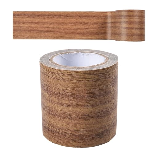 Selbstklebendes Reparaturband, 57 mm breit, 4,57 m, Klebeband in Holzmaserungsoptik, selbstklebendes Reparaturband mit Holzeffekt, Tapetenbordüre mit Holzmaserung zur Reparatur von Möbelkratzern (C) von SagaSave