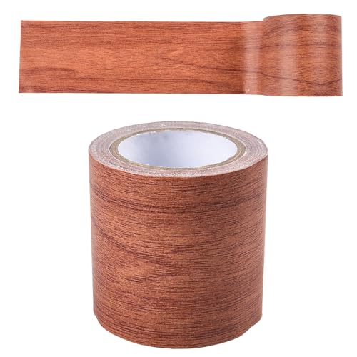 Selbstklebendes Reparaturband, 57 mm breit, 4,57 m, Klebeband in Holzmaserungsoptik, selbstklebendes Reparaturband mit Holzeffekt, Tapetenbordüre mit Holzmaserung zur Reparatur von Möbelkratzern (B) von SagaSave