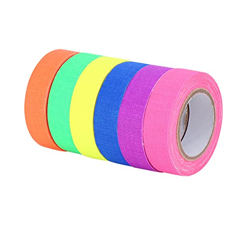 6 Rollen Neonbänder fluoreszierende Klebebänder Neon-Gaffer-Gewebeband UV-Rollen Spike Tapes Blacklight Reactive Tape - 15 mm x 5 m 6 Rollen Neonbänder fluoreszierende Klebebänder Neon-Gaffer-Gewebeband UV-Rollen Spike Tapes Blacklight Reactive Tape - 15 mm x 5 m von SagaSave