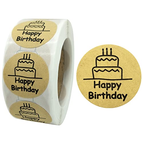 Alles Gute zum Geburtstag Aufkleber 500 Stück Geburtstags geschenk Versiegelung aufkleber Rolle Selbst klebende Geburtstags etiketten Runde für Geburtstags feier Dekoren (TYP 2) von SagaSave