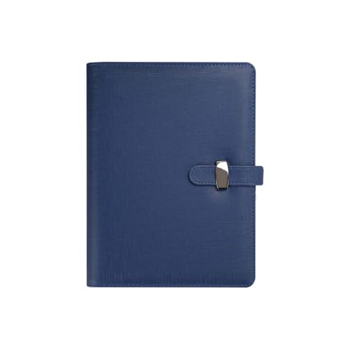 B5 Blau Business-Notizbuch aus PU-Leder mit Stiftfach und Kartenfächern, nachfüllbare Notizblöcke für Männer und Frauen von SagaSave