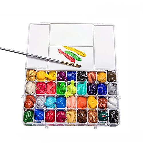 Feuchtigkeitsspendende Farbpalette, 1 Stück, Kunststoff-Aquarell-Palette, auslaufsicher, Aufbewahrungsbox mit 12/24/36 Fächern, für Aquarellmalerei, Kunstwerke Feuchtigkeitsspendende Farbpalette, 1 Stück, Kunststoff-Aquarell-Palette, auslaufsicher, Aufbewahrungsbox mit 12/24/36 Fächern, für Aquarellmalerei, Kunstwerke von SagaSave