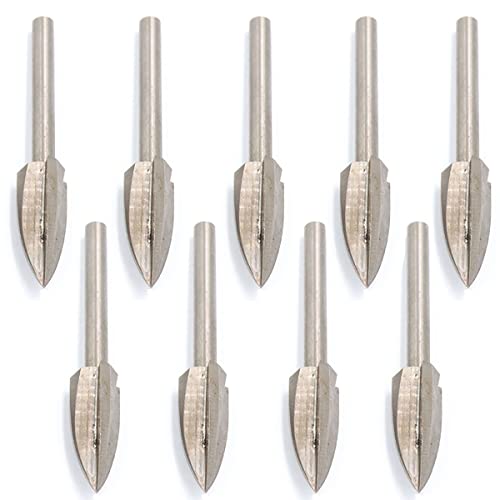 Holzbearbeitungs-Schnitzwerkzeug, 9-teiliges Holzgravur-Bohrer-Set mit 4 mm Schaft, Drehwerkzeuge für DIY-Holzbearbeitung, Schnitzen, Gravieren (4 x 8 mm) von SagaSave