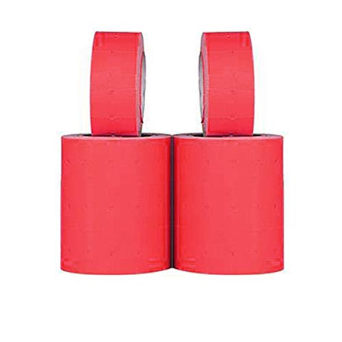 Preisschild-Aufkleber, 21 x 12 mm, für Preisauszeichner, Etikettierer, Papier, passend für M5500, MX5500, etc. (10 Rollen, rot) von SagaSave