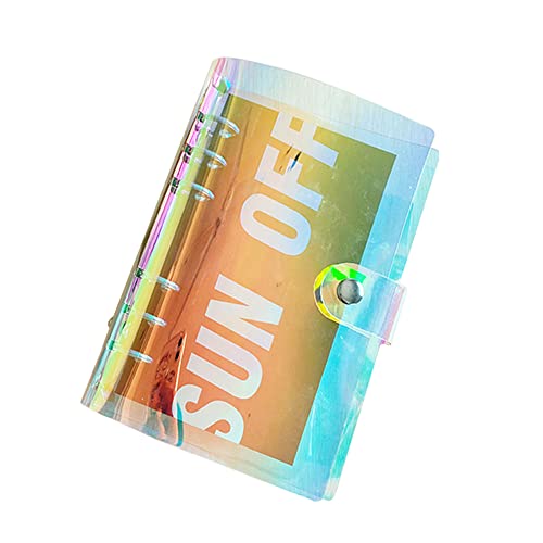 Ringbuch Odner, A5 / A6 / A8 6 Ringe Loose Leaf Notizbuchordner Binder Notizbuch PVC Ordner für Nachfüllbares Papier Hüllen Schutz mit Druckknopf von SagaSave