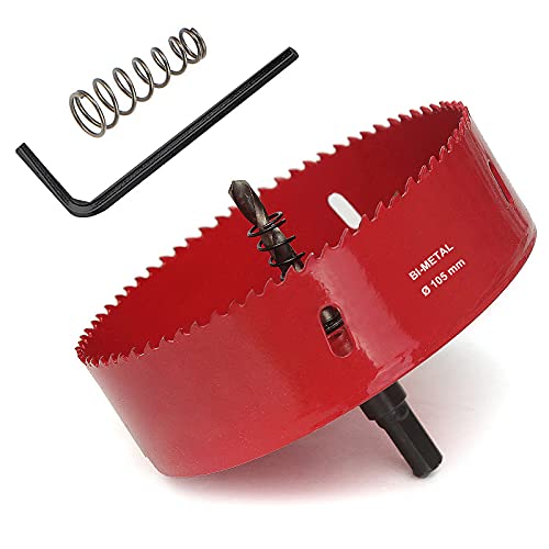 SagaSave 105mm M42 HSS Bimetall-Lochsäge, Lochöffner-Bohrer mit positiven Rechenzähnen für Metall, Holz, Eisen, Aluminium, Trockenbau, Rohr, Kunststoff, Faserplatten SagaSave 105mm M42 HSS Bimetall-Lochsäge, Lochöffner-Bohrer mit positiven Rechenzähnen für Metall, Holz, Eisen, Aluminium, Trockenbau, Rohr, Kunststoff, Faserplatten von SagaSave