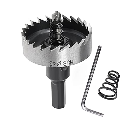 SagaSave 45mm HSS Bimetall Lochsäge, Lochöffner-Bohrer mit positiven Rechenzähnen für Metall Eisen Aluminium Holz Trockenbau Rohr Kunststoff Faserplatten 1 Stück SagaSave 45mm HSS Bimetall Lochsäge, Lochöffner-Bohrer mit positiven Rechenzähnen für Metall Eisen Aluminium Holz Trockenbau Rohr Kunststoff Faserplatten 1 Stück von SagaSave