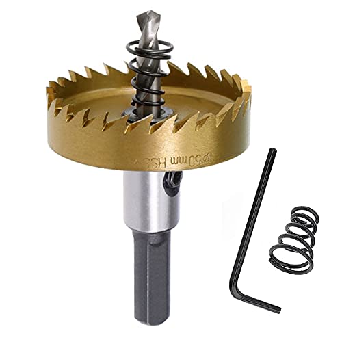 SagaSave 50mm HSS Bimetall Lochsäge, Lochfräse Schnellarbeitsstahl HSS Bimetall,Profi-Aufsatz für Metall Eisen Aluminium Holz Trockenbau Rohr Kunststoff von SagaSave