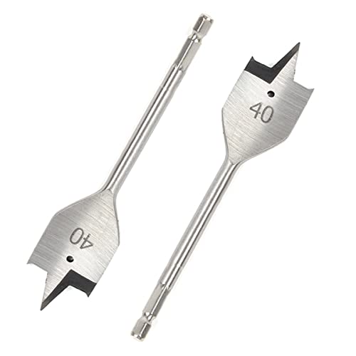 SagaSave Flach-Bit aus Karbonstahl, 40mm, für Holzbearbeitung, Spaten für Holz, Weich- und Hartholz, Gipskarton, Klinker, Schaumstoff-Box, 1 Stück, Silber SagaSave Flach-Bit aus Karbonstahl, 40mm, für Holzbearbeitung, Spaten für Holz, Weich- und Hartholz, Gipskarton, Klinker, Schaumstoff-Box, 1 Stück, Silber von SagaSave