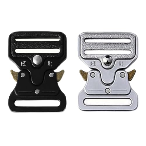 SagaSave Schnellverschluss-Schnallen, 38 mm, robuste taktische Gürtelschnalle, Militär-Stil, Gürtelschnalle für Gurtband, DIY, Tasche, Rucksack, 2 Farben, 2 Stück SagaSave Schnellverschluss-Schnallen, 38 mm, robuste taktische Gürtelschnalle, Militär-Stil, Gürtelschnalle für Gurtband, DIY, Tasche, Rucksack, 2 Farben, 2 Stück von SagaSave