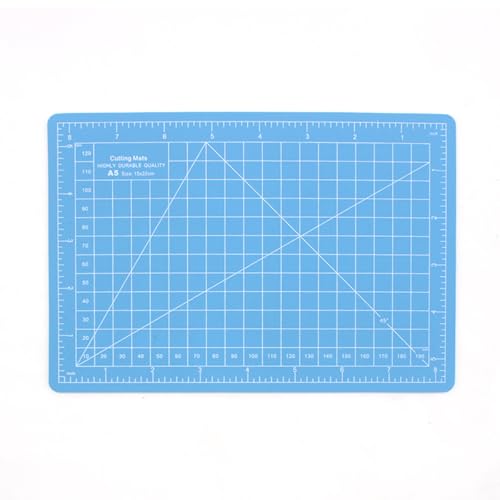 Schneidematte Selbstheilend, A5 Schneidunterlage Bastelunterlage, Beidseitig Verwendbar, Schneideunterlage zum Basteln, Nähen, Scrapbooking [Blau] von SagaSave