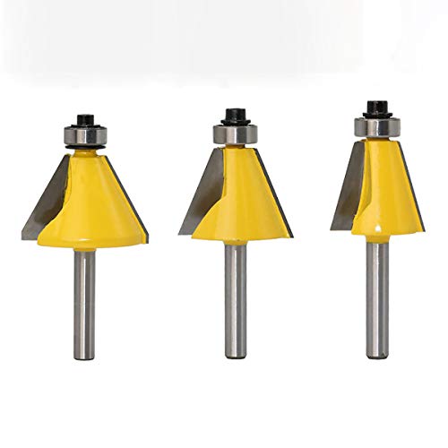 Set von 45# Stahlfräsen-Bits, 1/4 Zoll Schaft Plattenfräser Fräser Hobel Holzbearbeitungswerkzeug (30 Grad & 15 Grad & 22,5 Grad) von SagaSave